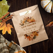 Muted Florals Thanksgiving Favor Bag Bedankzakje