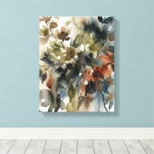 Muted Forest Watercolor Canvas Afdruk (Insitu (Houten vloer))