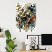 Muted Forest Watercolor Poster (Thuiskantoor)