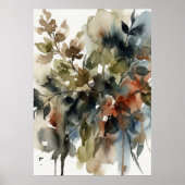 Muted Forest Watercolor Poster (Voorkant)
