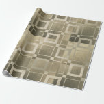 Muted Gold Squares Modern Geometric Glam Party Cadeaupapier<br><div class="desc">verpakkingspapier</div>