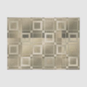 Muted Gold Squares Modern Geometric Glam Party Tissuepapier