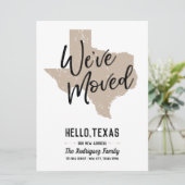 Muted Gold We hebben verhuisd - Texas Moving Kaart (Staand voorkant)