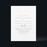 Muted Gray Simple Minimalist Spanish Wedding Kaart<br><div class="desc">This muted gray simple minimalist Spanish wedding invitation is perfect for a rustic wedding. The simple and elegant design features classic and fancy script typography in gray and white.</div>