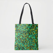 Muted Green en Gold Shatter Tote Bag (Voorkant)