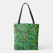 Muted Green en Gold Shatter Tote Bag (Achterkant)