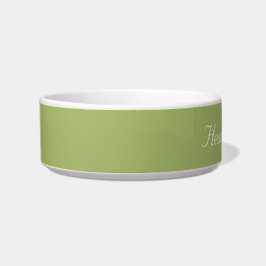 Muted-Green "Head of Household" Cat Food Dish Voerbakje