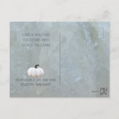 Muted Grey & Sage Herfst Baby shower Briefkaart (Achterkant)
