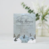 Muted Grey & Sage Herfst Baby shower Briefkaart (Staand voorkant)