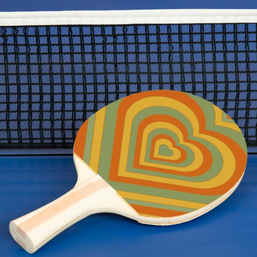 Muted Groovy Retro Szevties Tafeltennisbatje (Insitu)