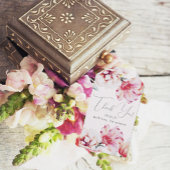 Muted Lavender Floral Wedding Bedankt Cadeaulabel