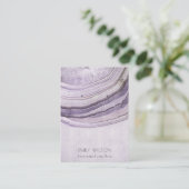 Muted Mauve Agate Earthy Ketting Earthy Verharding Visitekaartje (Staand voorkant)