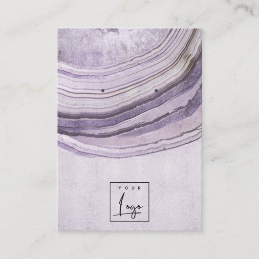 Muted Mauve Agate Earthy Ketting Earthy Verharding Visitekaartje (Voorkant)