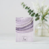 Muted Mauve Agate Earthy Ketting Earthy Verharding Visitekaartje (Staand voorkant)