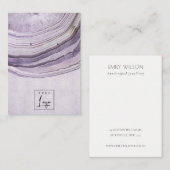 Muted Mauve Agate Earthy Ketting Earthy Verharding Visitekaartje (Voorkant / Achterkant)