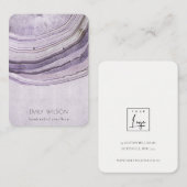 Muted Mauve Agate Earthy Ketting Earthy Verharding Visitekaartje (Voorkant / Achterkant)
