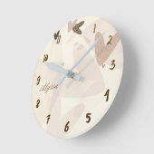 Muted Mod Hearts Whimsical Ronde Klok (Hoek)