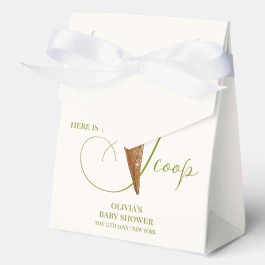 Muted Modern Elegant Ice Cream Scoop Baby shower Bedankdoosjes (Voorkant)