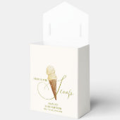 Muted Modern Elegant Ice Cream Scoop Baby shower Bedankdoosjes (Open)