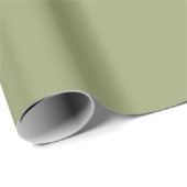 Muted Moss Green Color Cadeaupapier (Rol Hoek)