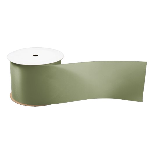 Muted Moss Green Color Satijnen Lint (Spoel)