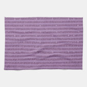 Muted Mulberry Glitter Style Horizontal Stripes Theedoek (Horizontaal)