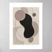 Muted Orbit | Minimal Abstract Plaster Art Print (Voorkant)