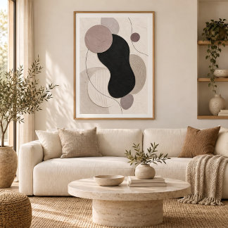 Muted Orbit | Minimal Abstract Plaster Art Print