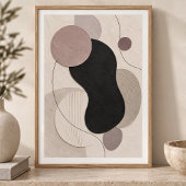 Muted Orbit | Minimal Abstract Plaster Art Print