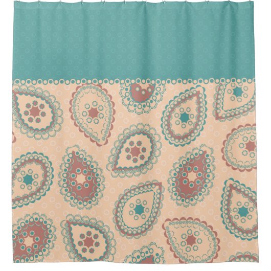 Muted Paisley Shower Curtain Douchegordijn (Voorkant)