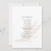 Muted Pampas Wedding Rehearsal Kaart (Voorkant)