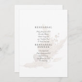Muted Pampas Wedding Rehearsal Kaart (Voorkant / Achterkant)