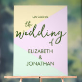 Muted Pastel Geometric Wedding Acryl Bord (Neutraal)