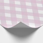 muted pastel pink white gingham plaid print cadeaupapier (Hoek)