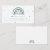 Muted Pastel Rainbow Baby shower boeken Informatiekaartje (Voorkant / Achterkant)