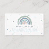 Muted Pastel Rainbow Baby shower boeken Informatiekaartje (Voorkant)