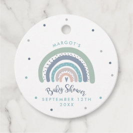 Muted Pastel Regenboog Baby shower Bedankjes Labels
