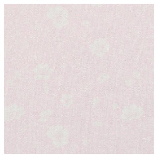 Muted Pink And White Wildflower Pattern Stof (Close Up)