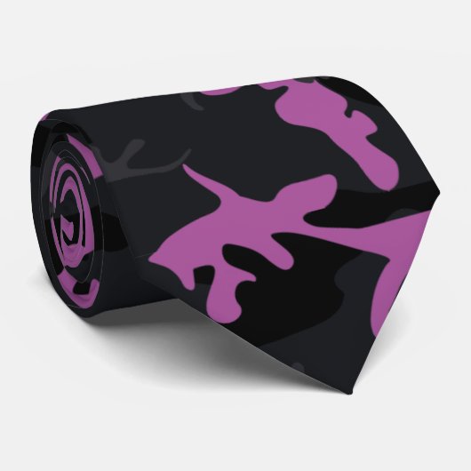 Muted Pink Highlights Camo Stropdas (Opgerold)