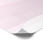 Muted Pink Mauve Abstracte Waterverf en Poppies 2 Poster (Hoek)