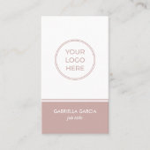 Muted Pink Scannable QR Code Visitekaartje (Voorkant)