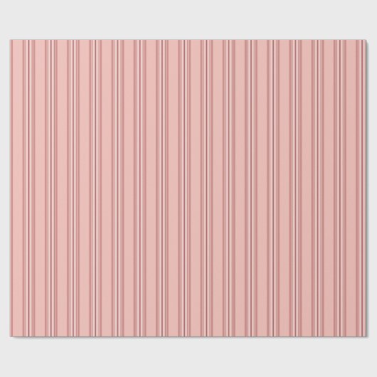 Muted Pink Stripes Classic Cadeaupapier (Vlak)