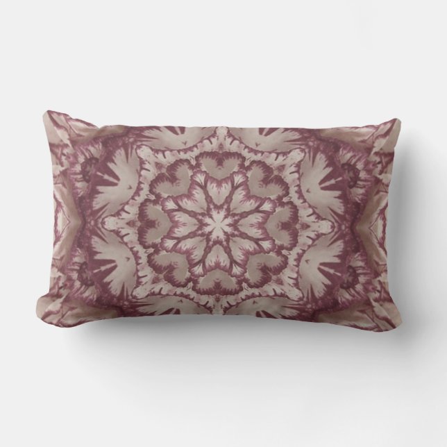 Muted Plum en Ivory Victoriaans Floral Kussen (Voorkant)