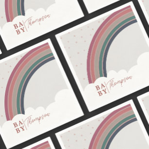 Muted Rainbow Baby shower Girl Servet