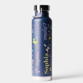 Muted rainbow butterflies, aangepaste naam Sophia Waterfles (Rechts)