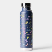 Muted rainbow butterflies, aangepaste naam Sophia Waterfles (Links)