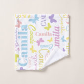 Muted rainbow butterflies, douanenaam Camila Bad Handdoek (Wasdoekje)