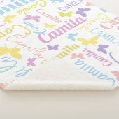 Muted rainbow butterflies, douanenaam Camila Sherpa Deken (3/4)