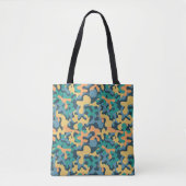 Muted Rainbow Signature Camo Tote Bag (Voorkant)