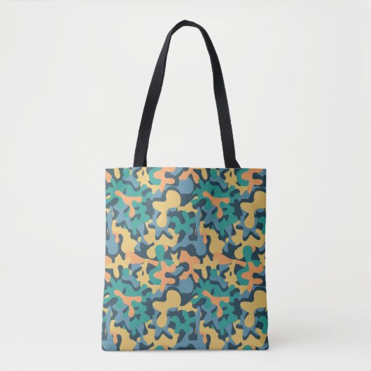 Muted Rainbow Signature Camo Tote Bag (Voorkant)